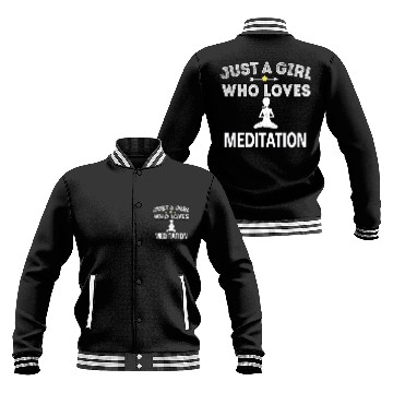 Discover Meditating Girl loves Meditation Om Buddhism Baseball Jackets