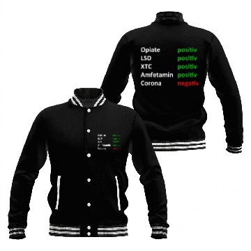 Discover Corona drug test Baseball Jackets