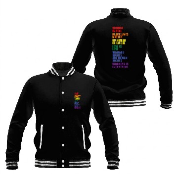 Discover LGBT Pride equality no human is illegal Baseball Jackets