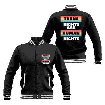 Discover Trans Rights are Human Rights Transgender LGBTQ Gi Baseball Jackets