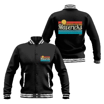 Discover Mavericks California Retro Sunset Surfer Trip Love Baseball Jackets