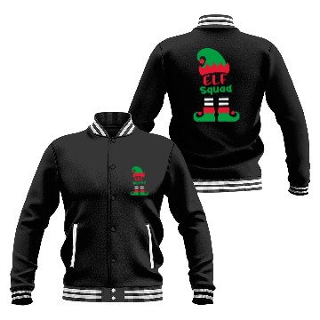 Discover Elf Squad Funny Christmas Holiday Elf Family Baseball Jackets