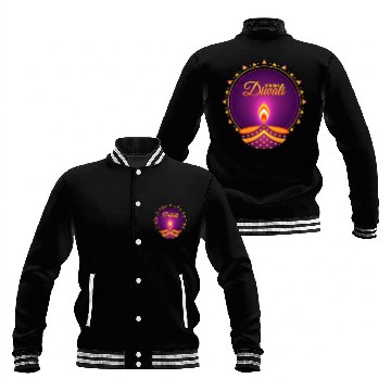 Discover Happy Diwali Baseball Jackets