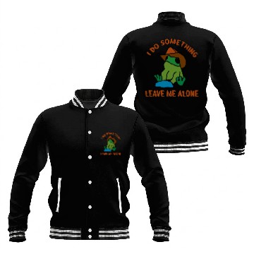 Discover frog with cowboy hat do something Baseball Jackets