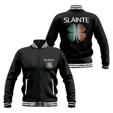 Discover Slainte Shamrock Irish Flag Patricks Day Ireland Baseball Jackets