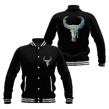 Discover buffalo skull Baseball Jackets