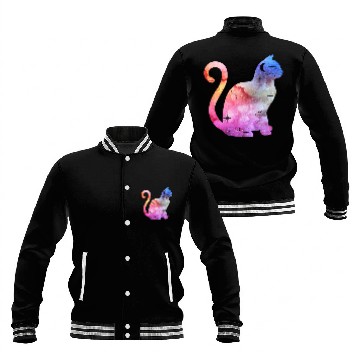 Discover Galaxy Cat Baseball Jackets