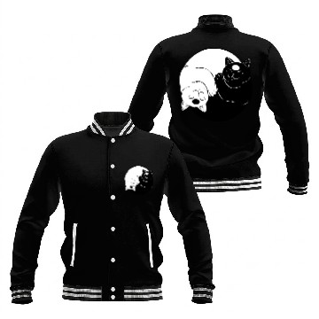 Discover Cat Ying yang Baseball Jackets