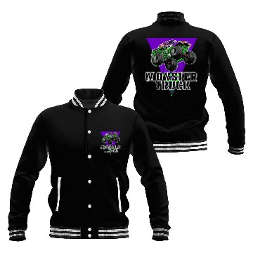 Discover Monster Truck Grave Digger Baseball Jackets