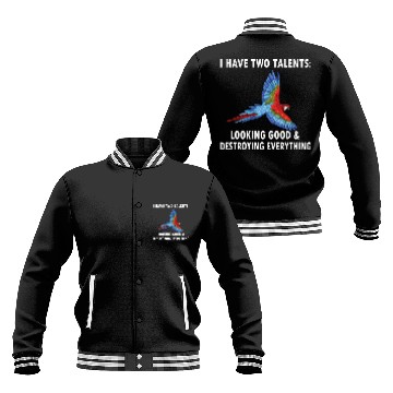 Discover Macaw Owner Gifts Bird Scarlet Macaw Parrot Lover Baseball Jackets