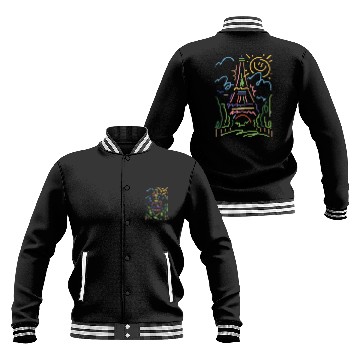 Discover Eiffel Tower Paris Hand Painted Paris France Baseball Jackets