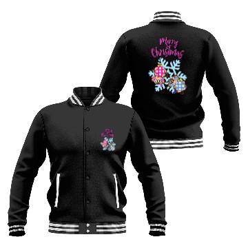 Discover Merry Christmas Balls Holiday Funny Monkey Snow Wi Baseball Jackets