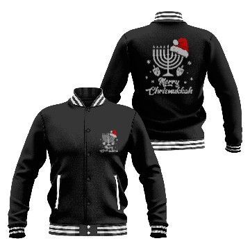 Discover Christmas Ugly Hanukkah menorah Merry Chrismukkah Baseball Jackets
