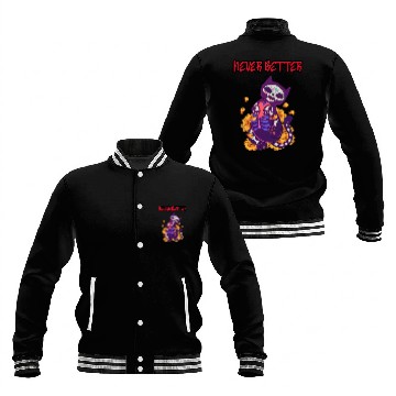 Discover Never better skeleton Baseball Jackets