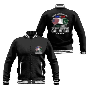 Discover Pakistani American Dad Fathers Day Papa Pakistan Baseball Jackets