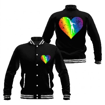 Discover Beachtennis Pride Rainbow Heart Baseball Jackets