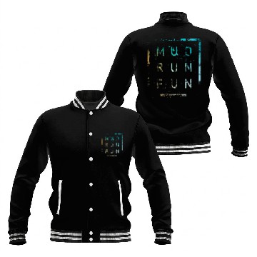 Discover Mud Run Fun Tough Mudder MULTI COLOR Trail Running Baseball Jackets