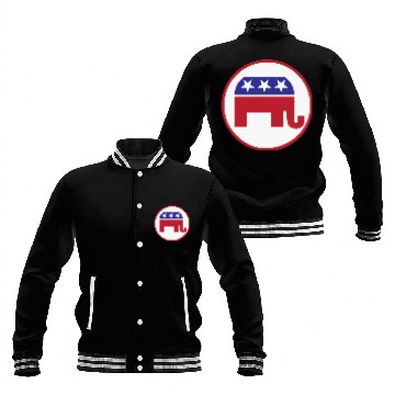 Discover Elephant Republican Raised Right Baseball Jackets