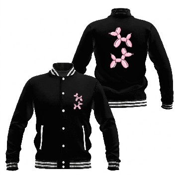 Discover balloon dog pink Baseball Jackets
