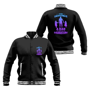 Discover Dad daughter child father day girl gift Baseball Jackets