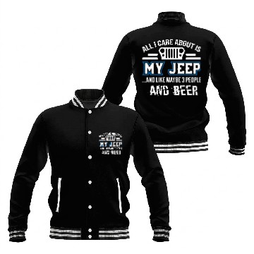 Discover My Jeep And Beer Baseball Jackets
