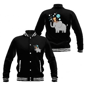 Discover Bubbles Elephant Monkey Children Baseball Jackets