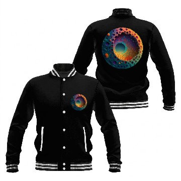 Discover Rounded Psychedelic Swirl Baseball Jackets