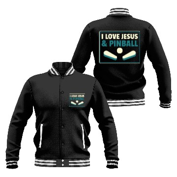 Discover I love Jesus and Pinball Machines Arcade Funny Baseball Jackets