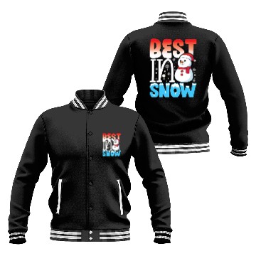 Discover Best in Snow funny winter snowman nostalgia Baseball Jackets