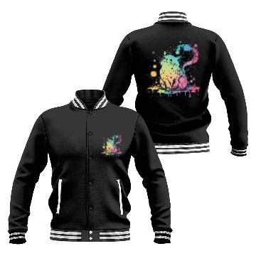 Discover Furry Fun: The Joyful Antics of a Colorful Cat Baseball Jackets