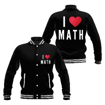 Discover I LOVE MATH dark version Baseball Jackets