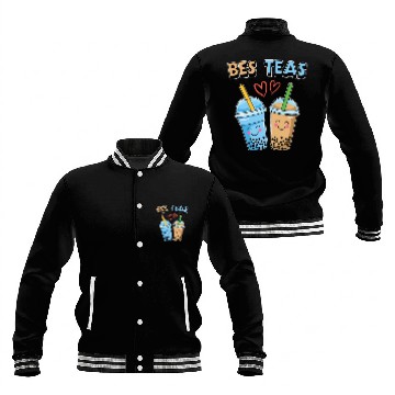 Discover Bes Teas Boba Bubble Milk Tea Drinker Baseball Jackets