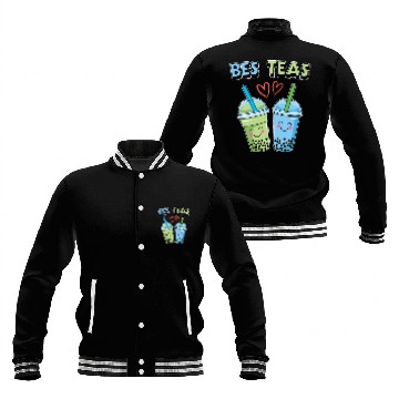 Discover Bes Teas Boba Bubble Milk Tea Drinker Baseball Jackets