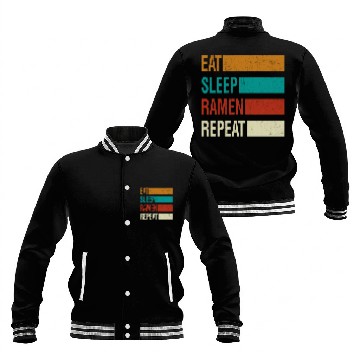 Discover Eat Sleep Ramen Repeat Baseball Jackets