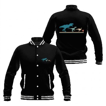 Discover Dinosaur Chicken Evolution 70S Baseball Jackets