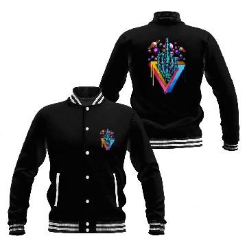 Discover Trippy skeleton middle finger Baseball Jackets
