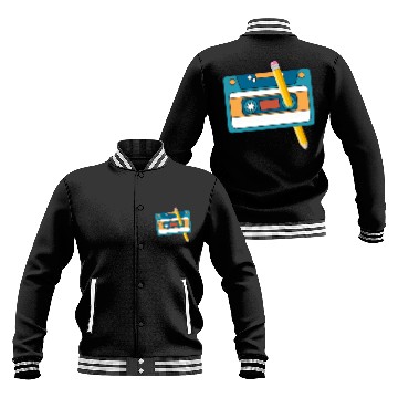 Discover 80's Cassette Tape 1990s Pencil Winding Cassette Baseball Jackets