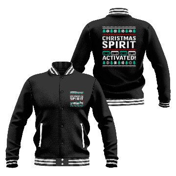Discover Christmas Spirit Activated! Christmas Gamer Baseball Jackets