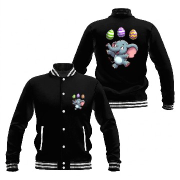 Discover Elephant & Drake Easter Egg Juggling, Performer Baseball Jackets