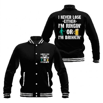 Discover Funny Drinking Horseshoe Pitching Baseball Jackets