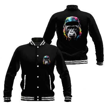 Discover Gorilla Snapback Cap Monkey Cool Animal Graphic Baseball Jackets