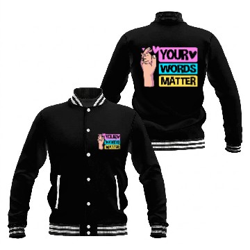 Discover Speech Language Pathologist Your Words Matter Baseball Jackets
