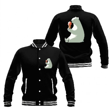Discover Polar Bear with Ice Cream Baseball Jackets