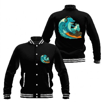 Discover Dolphin DJ Surf Baseball Jackets