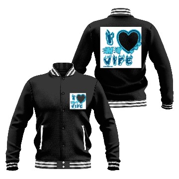 Discover I Love My WIFE  in BLUE Baseball Jackets