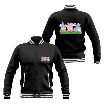 Discover Funny Easter Sunday Gnomes Dress Bunny Costume Egg Baseball Jackets