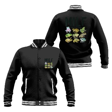 Discover MILF Man I Love Frogs Amphibian Baseball Jackets