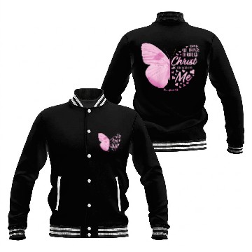 Discover Butterfly Lover |I Can Do All Thing Through Christ Plus Size Baseball Jackets