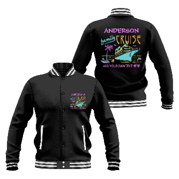 Discover Family Cruise Vacation Ship Custom Name + Text V3 Baseball Jackets
