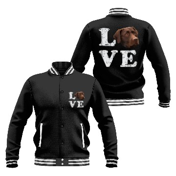 Discover I Love My Chocolate Lab Labrador Retriever Lover Baseball Jackets